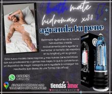 BOMBAS DE SUCCION PARA AGRANDAR EL PENE CON HIDROMAX X30